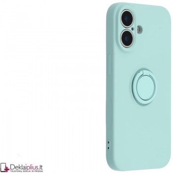 Guminis dėklas su žiedu - sky blue (Apple Iphone 17) Guminis dėklas su žiedu - sky blue (Apple Iphone 17)